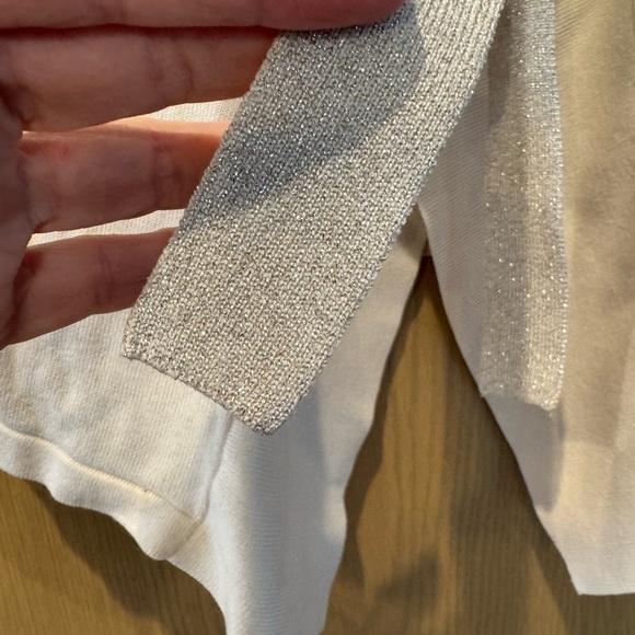 Vintage Neiman Marcus Exclusive Tie Front Cardigan Metallic Belt / large - Picture 4 of 9